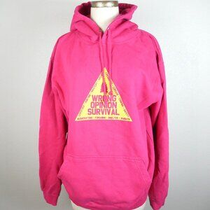 NEW Sz L Wrong Opinion Survival Hoodie Sweatshirt Camping Trail Outdoor Hiking